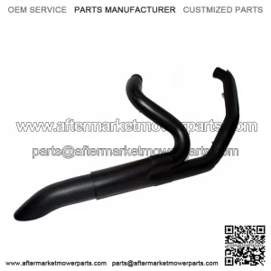 Black High Output Adjustable 2 into 1 Exhaust Pipe Header Harley Touring Bagger (For: Harley-Davidson)