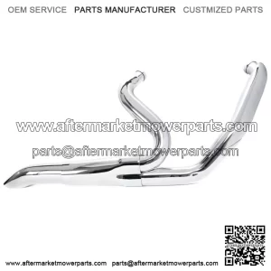 Chrome High Output Adjustable 2 into 1 Exhaust Pipe Header Harley Touring Bagger (For: Harley-Davidson)