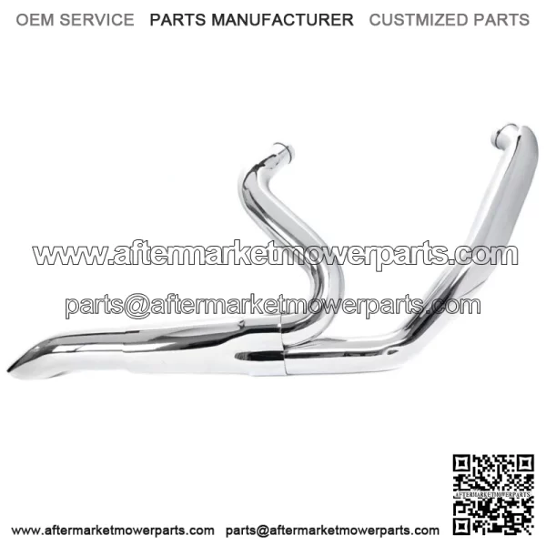 Chrome High Output Adjustable 2 into 1 Exhaust Pipe Header Harley Touring Bagger (For: Harley-Davidson)