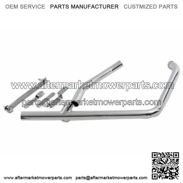 Chrome 2 into 1 Exhaust Pipe Header Harley Davidson FXR For Custom Applications