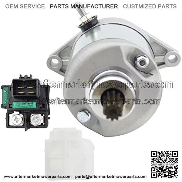 Starter and Relay for Suzuki 02-07 Eiger 400 Auto LT-A400 2WD/4WD ATV,Eiger 400 2WD/4WD LT-F400 2002-2007 31100-38F00 18809 18840 SMU0297 31800-03G00 - Image 2