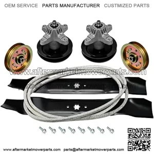 Deck Rebuild Kit Spindles Blades Belt Pulleys for Cub Cadet 46 Inch LTX1045 LTX1046 LTX1046VT Troy Bilt Horse XP