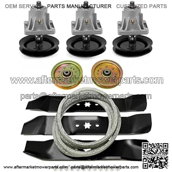 Spindle Belt Blade Idler Deck Rebuild Kit for Cub Cadet 46 Inch i1046 LT1045 Before 2007 MTD 13AP605H755