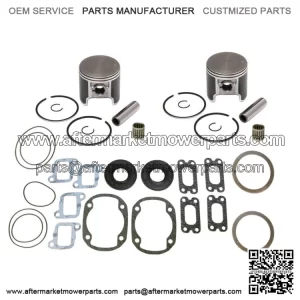 2  Pistons Bearings & Full Gasket Kit for Ski-Doo 500 Formula STD Bore 72mm