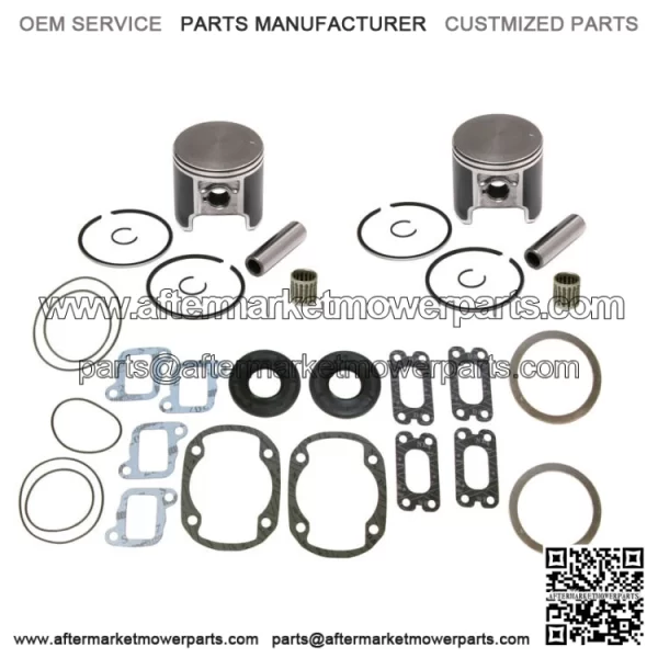 2  Pistons Bearings & Full Gasket Kit for Ski-Doo 500 Formula STD Bore 72mm