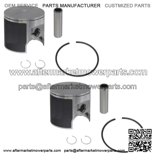 2  Piston Kits for Kawasaki 1982-1990 Jet Ski JS 550, SX 550 STD Bore 75mm