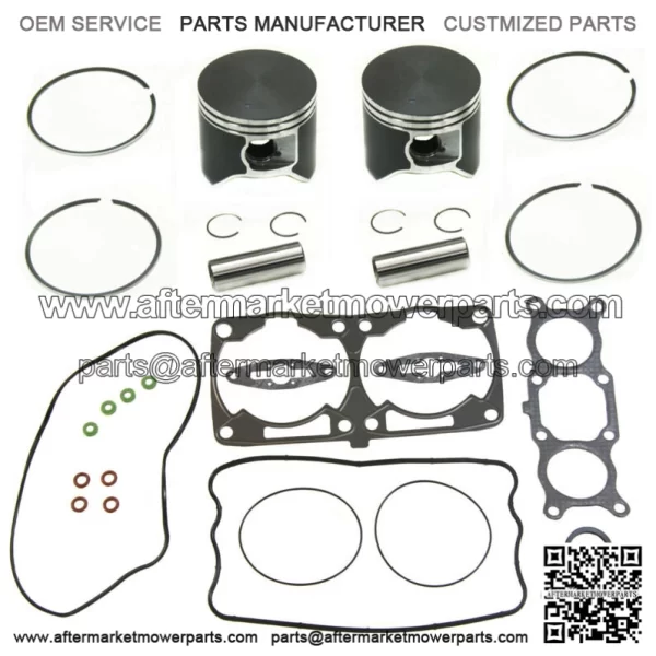 2 Dual Ring Piston Kits & Top End Gasket Kit fits Polaris 800 Dragon RMK IQ 85mm