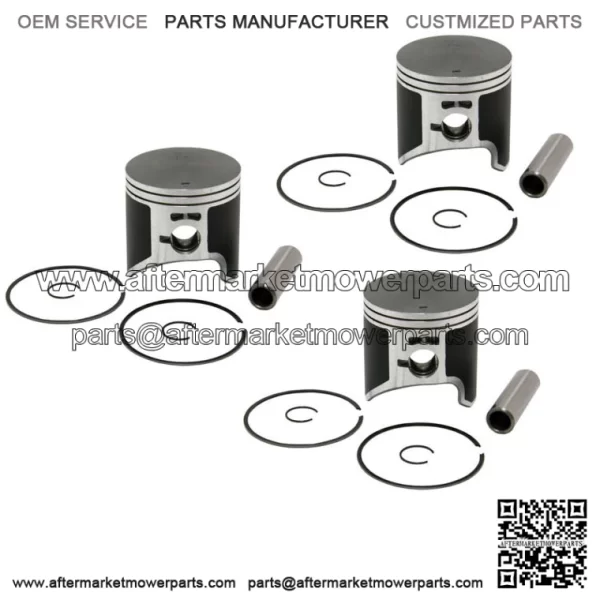 3 Piston Kits for Polaris INDY STORM 800 Standard 72mm 1994 1995 1996 1997 1998