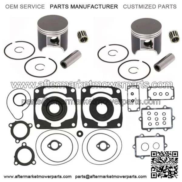 2  Piston Kits, Bearings & Full Gasket Kit for Arctic Cat 900 Snow 2003-2006