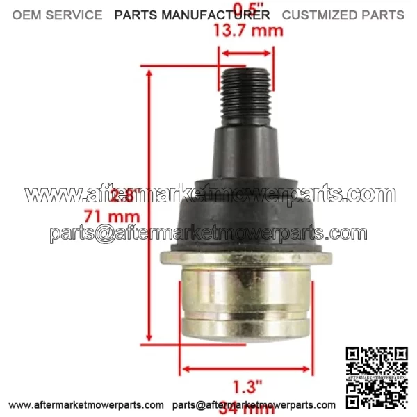 2 Front Knuckle Lower and Upper Ball Joint Compatible With John Deere Xuv Gator 855 D Diesel - Image 3