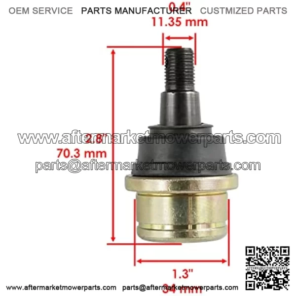 2 Front Knuckle Lower Ball Joint Compatible With John Deere Xuv Gator 625I 825I Gas - Image 2