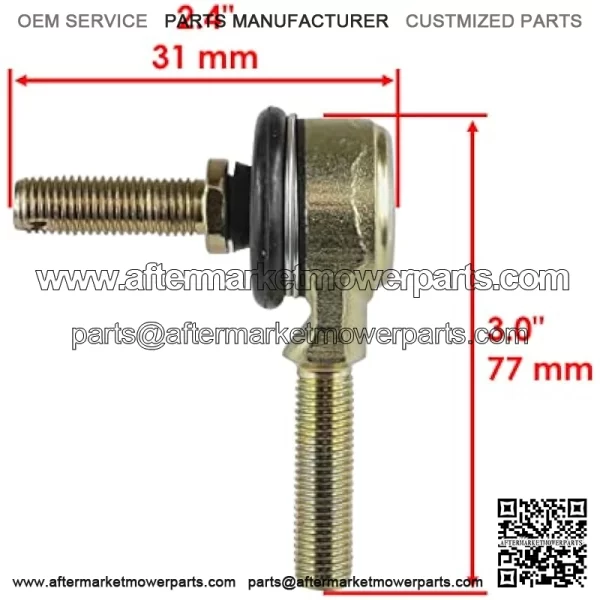 Two Sets Of Tie Rod End Kit Compatible with Kawasaki Kvf400A Kvf400C Prairie 400 4X4 1997 1998 1999 2000 - Image 2