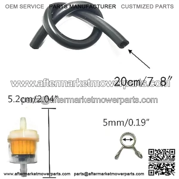 Fuel Pump with Filter and Oil Hose Compatible with Kohler 25HP-75HP Small Engine Golf Cart Lawn Mower Yamaha Honda Kawasaki JD Engine 491922 691034 692313 808492 808656 - Image 5