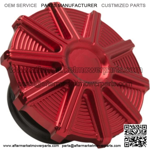 Red 10 Gauge Billet Screw In Vented Gas Cap Harley Big Twin XL 96+ (For: Harley-Davidson)