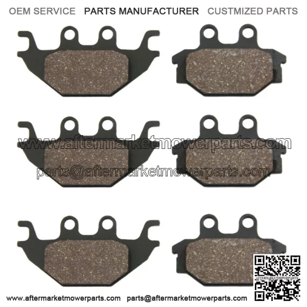Front & Rear Semi-Metallic Brake Pads for Kawasaki Brute Force 300 for 2012-2023
