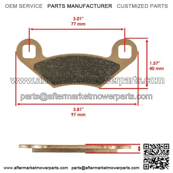 Front & Rear Brake Pads Polaris Sportsman 570 Touring SP 2015-19 / Premium 2020 For: Polaris Sportsman 800 - Image 2