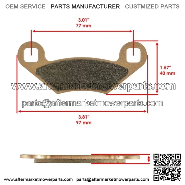 Front & Rear Brake Pads for Polaris Sportsman 400 HO 2011-2014 / HO South 2014 For: Polaris Sportsman 570 - Image 2