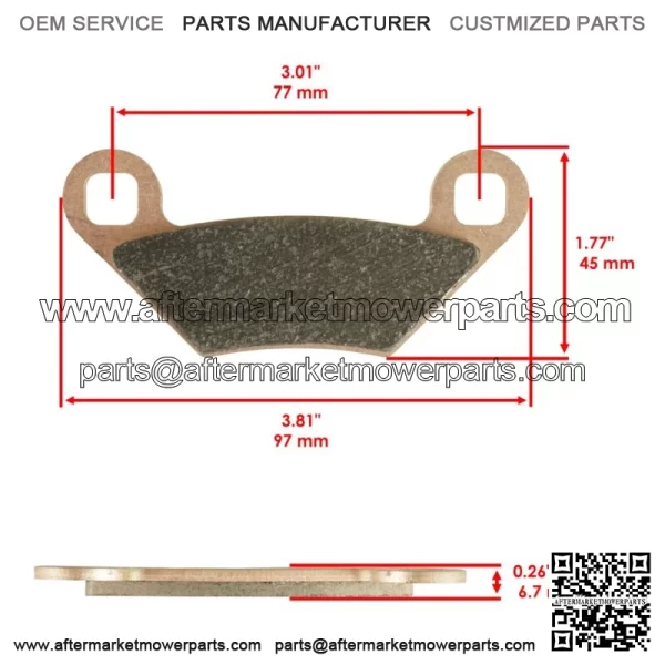 Rear Brake Pads for Polaris Sportsman 450 2016-2020 / Utility 2019 / ETX 2015 For: Polaris Sportsman 570 - Image 2