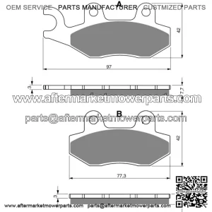 Brake Disc Pads Rear Goldfren S33 For Peugeot Vivacity 125 4T