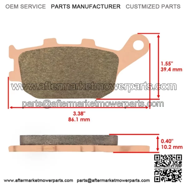 Rear Brake Pads for Kawasaki ZR900 ZR1000 H2 ZX400 Ninja ABS KRT 2018-2025 - Image 2