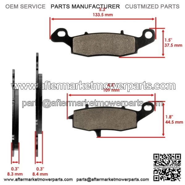 Front Brake Pads for Suzuki GS500F GS 500 F 2004-2009 / 59102-33890 - Image 2