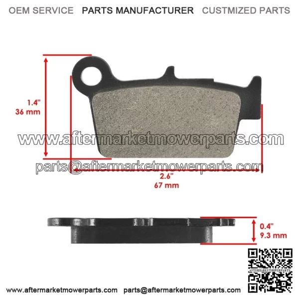 Front and Rear Brake Pads for Kawasaki KX250 KX250X KX450X 2021-2025 - Image 2