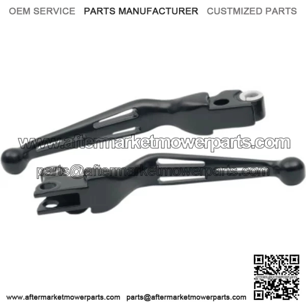 Black Slotted Wide Blade Hand Levers Set Harley 08-16 Touring (For: Harley-Davidson)