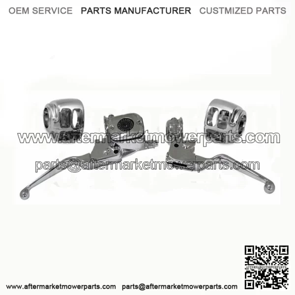 Chrome Handlebar Controls Hand Lever Control Kit Single Disc 1996-2006 Harley (For: Harley-Davidson)