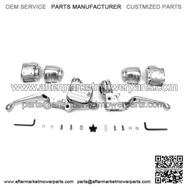 Chrome Handlebar Controls Hand Lever Control Kit Single Disc 2007-2011 Harley (For: Harley-Davidson)