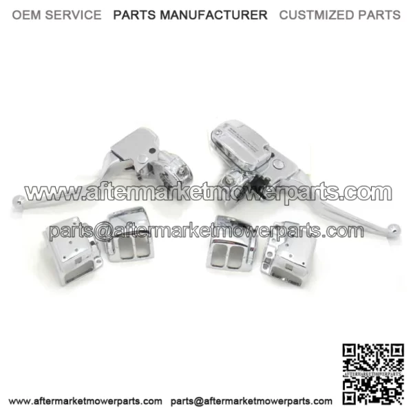 Chrome Brake Clutch Handlebar Control Kit 15MM 2007-2013 Harley Touring Dresser (For: Harley-Davidson)