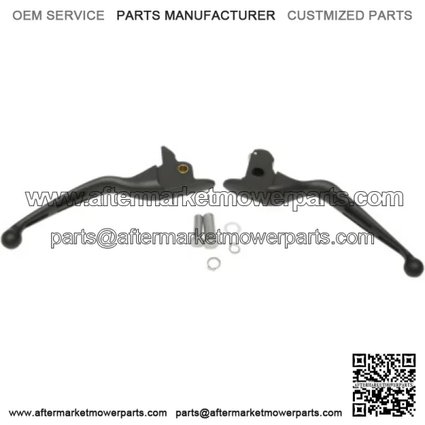 Black Slotted Wide Blade Hand Levers Set Harley 14-16 Touring (For: Harley-Davidson)