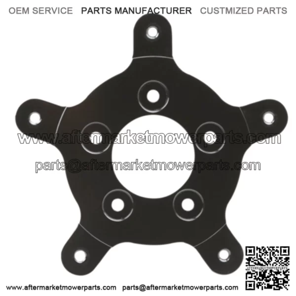 Black Brake Rotor 5-Bolt Hub Wheel Adapter Kit Harley Touring 14-20 (For: Harley-Davidson)
