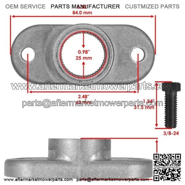 912-0123 712-0123P 712-3057 1186211 12167 9360119 Blade Adapter for Troy-Bilt - Image 2