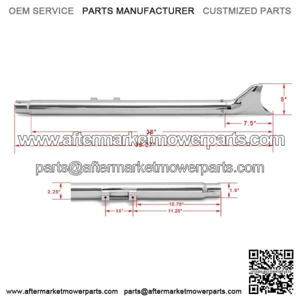 36" 39" 42" Fishtail Exhaust Muffler for harley motorcycle - Image 3