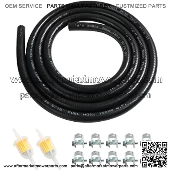 6 Feet Fuel Line Hose for Small Engines,1/4" 5/16" Inch ID Fuel Line Kits with Gas Inline Fuel Filtersfor Mower, Tractor, Dirt Bike,Small Engines and Generators 8mm