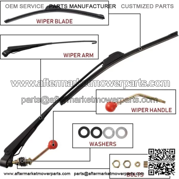 UTV Manual Hand Operated Windshield Wiper for KUBOTA Golf Cart UXV Can Am Gator For: More than one vehicle - Image 2