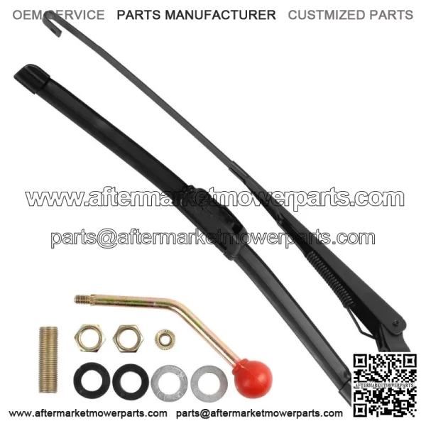 Set Universal UTV Manual Hand Operated Windshield Window Wiper Rubber Blade 16" For: More than one vehicle - Image 3
