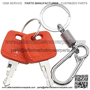 RE183935 RE71557 Ignition Key with Keychain Fit for John Deere Tractor Combine Loader 3120 3320 3720 4210 4320 4510 4710 5045E 5103 5203 7130 7230