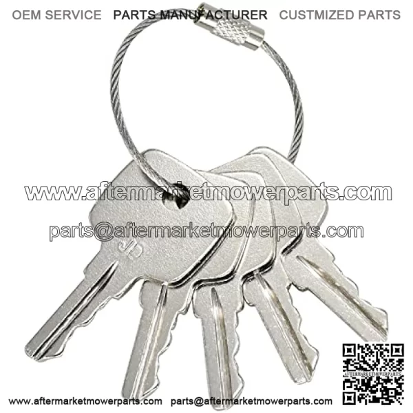 5Pcs Ignition Keys AR51481 AT195302 AT145929 Compatible with John Deere Backhoe Loader 210C 310 310A 310E 401C 710K Tractor 1020 1120 1630 2130 4320 8630 Combine 1165 3300 4400 7720 9780