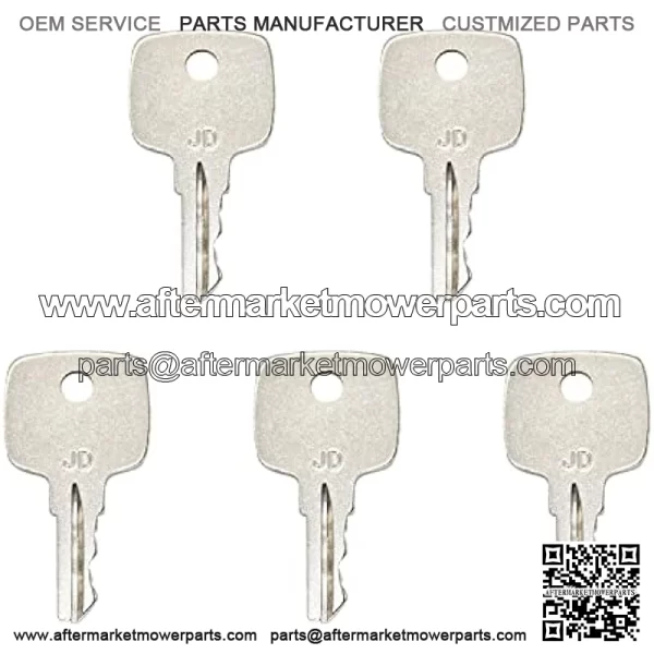 5Pcs Ignition Keys AR51481 AT195302 AT145929 Compatible with John Deere Backhoe Loader 210C 310 310A 310E 401C 710K Tractor 1020 1120 1630 2130 4320 8630 Combine 1165 3300 4400 7720 9780 - Image 3