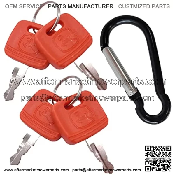 RE183935 RE71557 Ignition Key Fits for John Deere Heavy Equipment Tractor 2032R 2038R 3120 3320 3720 4044 4210 4320 4310 4510 4710 5103 5203 5320 4 Pack