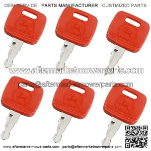 Ignition Key RE183935 RE71557 Key Replacement for J-OHN Deere Tractor 2038R 5320 3120 3320 3720 4210 4320 4510 4710 5045E 5103 5203 7130 7230 8330 7810 9510 and 4730(Pack of 6)