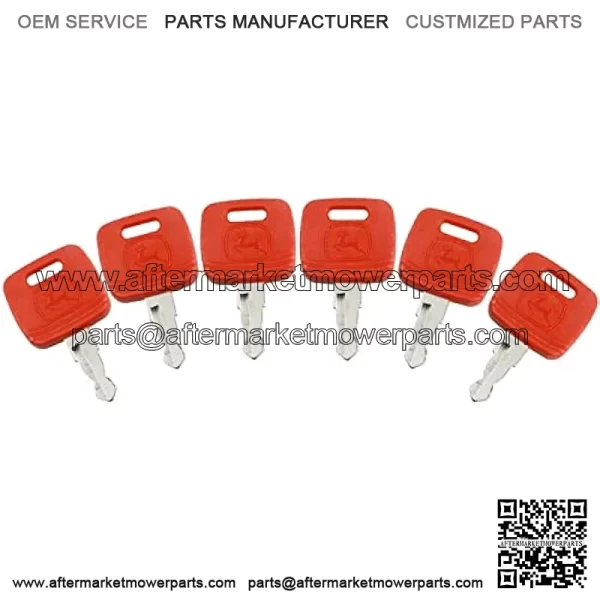 Ignition Key RE183935 RE71557 Key Replacement for J-OHN Deere Tractor 2038R 5320 3120 3320 3720 4210 4320 4510 4710 5045E 5103 5203 7130 7230 8330 7810 9510 and 4730(Pack of 6) - Image 2