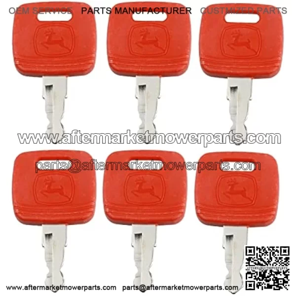 Ignition Key RE183935 RE71557 Key Replacement for J-OHN Deere Tractor 2038R 5320 3120 3320 3720 4210 4320 4510 4710 5045E 5103 5203 7130 7230 8330 7810 9510 and 4730(Pack of 6) - Image 3