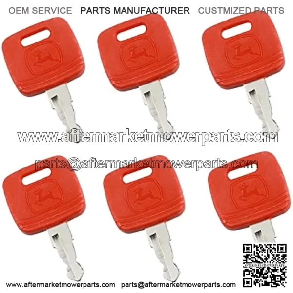 Ignition Key RE183935 RE71557 Key Replacement for J-OHN Deere Tractor 2038R 5320 3120 3320 3720 4210 4320 4510 4710 5045E 5103 5203 7130 7230 8330 7810 9510 and 4730(Pack of 6) - Image 4