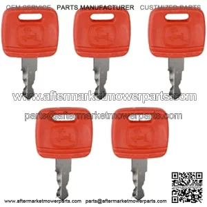 5PCS Ignition Key RE183935 RE71557 Key Replacement for JD Farm Tractor 3120 3320 3720 4210 4320 4510 4710 5045E 5103 5203 7130 7230