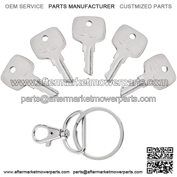 Ignition Key for JD Backhoe Tractor - Replacement AR51481 Ignition Key for JD Loader Excavators Backhoe Lawn Tractor Dozers, Equipment Keys Fit for JD Backhoe 310D 955 410 4500, 5 Pcs
