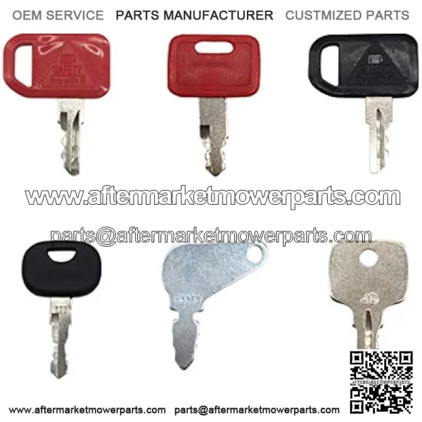 6 Keys Ignition Key Set Construction Equipment Key Set for John Deere Models - Image 3