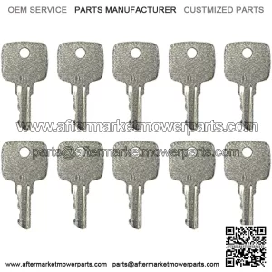 Ignition Keys Replacement for John Deere Tractor Combine Loader AT195302, AT145929, AR51481 (10)