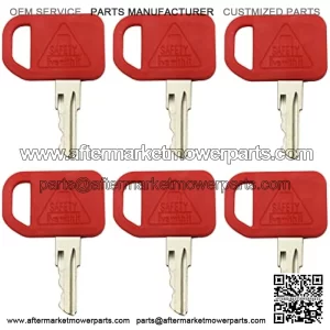 AT195302 6PCS Ignition Keys Replacement for John Deere Heavy Equipment Loader Backhoe Loader Tractors 1200 210C 310A 310C 410B 550B 700H 1050J 210LJ 250D 460E 410C 710D